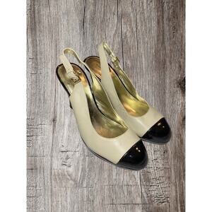 Bandolino beige and black heels